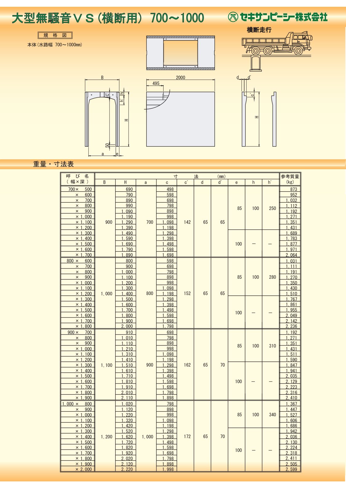 VS側溝(横断用) カタログ表紙